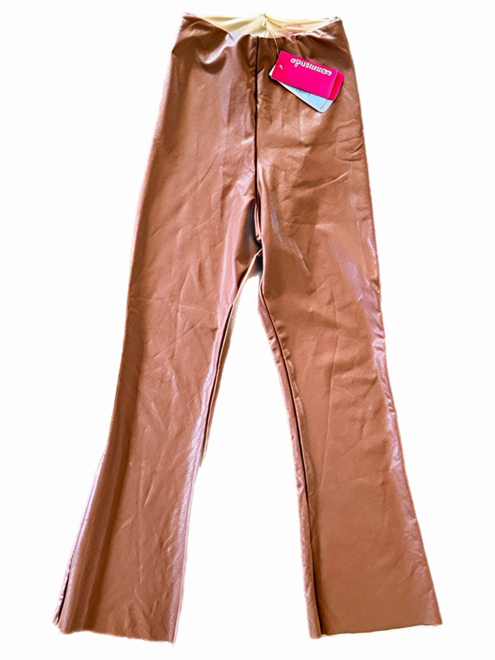 NWT Commando Faux Leather Cropped Flare Pants Leggings – Cocoa XS